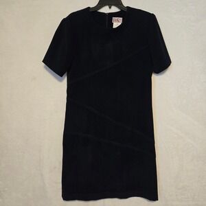 VINTAGE RK Originals Black Sheath Dress Short Sleeve Business Casual Size 12